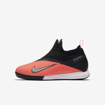 Nike Jr. Phantom Vision 2 Academy Dynamic Fit IC - Nagyobb Gyerek Focicipő - Piros/Fekete/Metal Titá